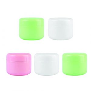 flacon voyage Bouteilles rechargeables en plastique rose, pot de maquillage vide, pot de voyage for crème for le visage, lotion, récipient cosmétique(Mix Color,20g (ml) 40mm X 28mm) (songhuashangdian, neuf)