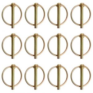 Goupilles Clips, 12 Piece Goupille Agricole, Goupilles de Sécurité Rondes, Goupilles Clips Agricoles avec Anneau, Goupille de Sécurité, Goupille D'attache Rapide, M4.5 Bushing Pin, pour Tracteurs (CSMY-LHM, neuf)