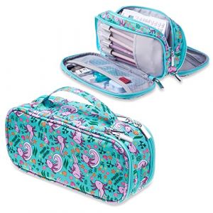 LParkin Axolotl Trousse &agrave; Crayons en Toile pour &eacute;tudiants, Bleu Axolotl, 9.5&rdquo; x 4.5&rdquo; x 3&rdquo;, Trousse de beaut&eacute;, Bleu Axolotl, 9.5&rdquo; x 4.5&rdquo; x 3&rdquo;, Trousse de beaut&eacute; (LParkin Fashion, neuf)