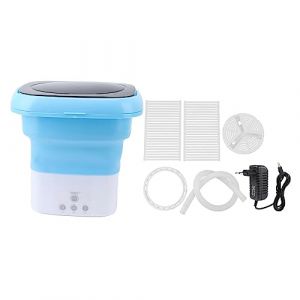 Mini Laveuse Pliable, Mini Laveuse Haute capacité, Mini Machine à Laver à Seau Portable avec Adaptateur de Tuyau de Vidange, pour Vêtements de bébé, Appartement, Dortoir (Prise UE) (Comdryeu, neuf)