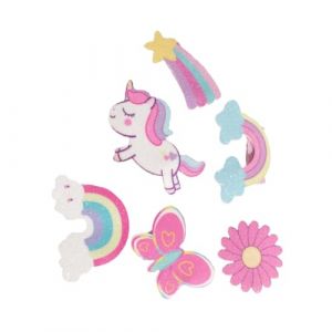 WEKAMOS 6 pièces Pinces Cheveux Garçon Fille Licorne Paillettes Colorées Barrettes Accessoires Garçon (LIEMEI, neuf)
