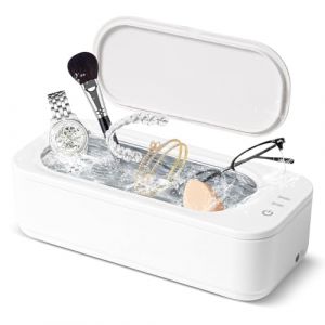 Anluomania Nettoyeur Ultrasons, Nettoyeur &agrave; Ultrasons 47KHz, Ultrasonic Cleaner 350ML, Appareil de Nettoyage Ultrasonique, Nettoyeur Ultrasonique avec 2 R&eacute;glages de Temps pour Bijoux, Dentier,Lunettes (IGALA MARKET S.R.L., neuf)