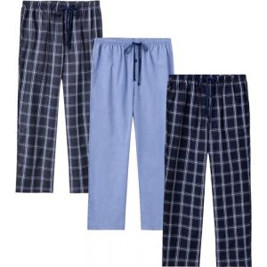 JupiterSecret Bas de Pyjama Homme en Coton, Pantalon Pyjama Homme avec Poches et Boutons, Pantalon de Pyjama Homme Décontracté pour La Maison, Pyjama pour Hommes, Paquet de 3, 2XL (JupiterSecret, neuf)