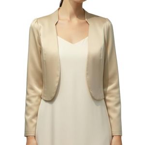 BlackButterfly Formel Satin Manches Longues Bol&eacute;ro Veste (Champagne, XXL) (BlackButterfly Clothing, neuf)