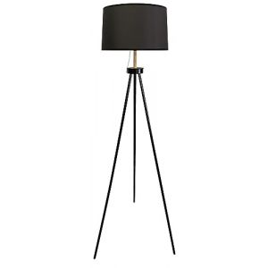 BEL AIR HOME - NAPOLI Lampadaire Trépied 3 Pieds, 1xE-27 (AMPOULE NON INCLUSE) Hauteur 160 CM, Design Elégant et Moderne, Parfait pour Salon, Chambre à coucher, Bureau (NOIR) (BEL AIR HOME, neuf)