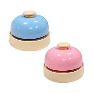 Gativs Cloche de Comptoir 2 Pièces Sonnette de Table Sonnette de Service Sonnette de Comptoir Cloche de Table Service de Sonnette de Cuisine Cloche de Dressage Animaux de Compagnie Cloche de Réception (Gativs, neuf)
