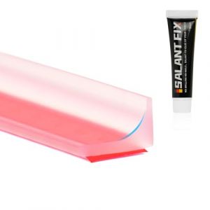 flintronic Seuil de Douche Barrage d'eau, 5M Barriere de Douche Silicone, Bande Imperm&eacute;able Pliable, Seuil de Douche Barri&egrave;re d'eau, Joint Barri&egrave;re Porte Douche pour Sol de Salle de Bain (XJYEU, neuf)