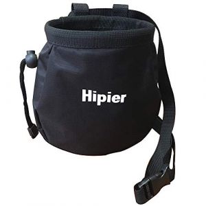 HipierFx Sac à magnésie pour l'escalade de Gymnastique haltérophile Sac de Craie avec Poche arrière zippée et Ceinture Ajustable (Noir) (Hipier, neuf)