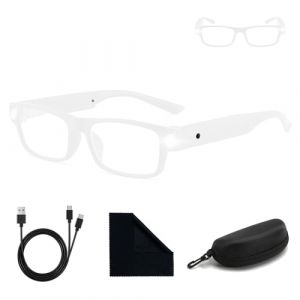 HuaMuDM Lunettes loupe 300% avec lumière,Mains Libres Filtre De lumière,Lunette Loupe avec 2 LED,Lunettes Loupe De Lecture avec Lumière,Lunettes Loupe avec Lumière LED (HuaMuDM, neuf)