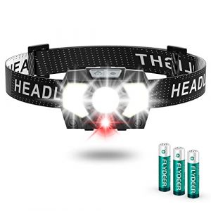 Lsnisni Lampe Frontale LED à Piles AAA (Incluses), 1 Pièce 1500 Lux Torche Frontale Puissante, 7 Modes et Lumiere Rouge, Etanches IPX5 pour Enfants et Adultes Camping, Jogging, Pêche (BZ-EU, neuf)