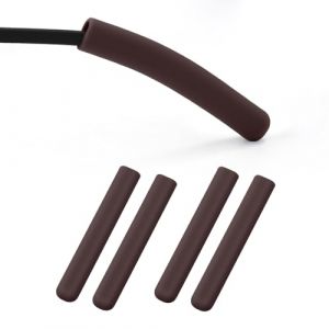 PEUTIER 4 Pi&egrave;ces de Coussinet Oreille Lunettes, Coussinets d'Oreilles en Silicone Souple pour Prise en Main de Lunettes Manchons &Eacute;lastiques Antid&eacute;rapants pour Lunettes de Soleil (Brun) (funysion, neuf)