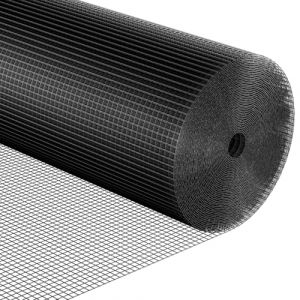 Fil de Grillage Noir Maille carrée Taille 6.3x6.3mm Rouleau 20m Hauteur 100cm Acier galvanisé Volière Jardin Protection Poulailler Grillage Voliere (CHASING SONG LIMITED-, neuf)