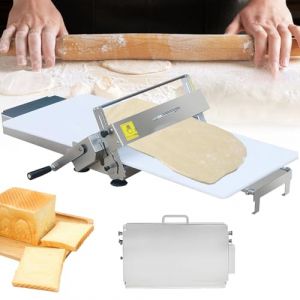 Laminoir &agrave; p&acirc;te feuillet&eacute;e professionnel et laminoir &agrave; p&acirc;te pliable, &eacute;quip&eacute; d&rsquo;une grande planche de travail 60x30cm/90x40cm, excellent pour p&acirc;tisseries et boulangeries artisanales 300-Model (YFZ-SHOP, neuf)