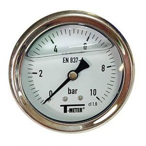Manom&egrave;tre - Manometre Diam.63 a bain de glycerine / 0-10 bars Axial - Jetly (Brico Concept, neuf)