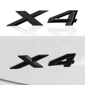 Embl&egrave;me de remplacement noir brillant X4 compatible avec BMW F26 G02 Coffre Badge &Eacute;cusson Plaque signal&eacute;tique Autocollant Num&eacute;ro Lettres (YZDDL1, neuf)