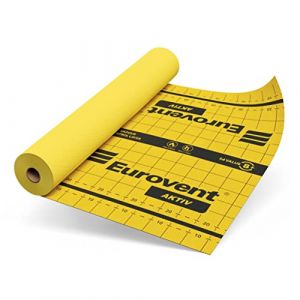 Eurovent® Frein à vapeur actif à double couche Pare Vapeur Clima-Membrane 1,5 x 50 m = 75 m² (Folnet, neuf)