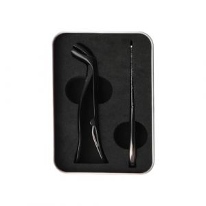 AMSLSIU Ensemble de coupe-ongles incurv&eacute;s &agrave; grande ouverture, coupe de pr&eacute;cision, outil sp&eacute;cialis&eacute; pour ongles &eacute;pais, en acier inoxydable, Ensemble noir charbon (compatriot, neuf)