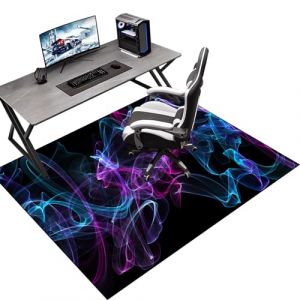 130 x 150 cm Tapis de Protection du Sol pour Chaise de Bureau, Tapis Gaming Sol, Tapis de Protection du Sol pour sols durs, Tapis de Sol bureau pour Chaise de Bureau stratifi&eacute;e, Bureau et Chambre (Tkuhknag, neuf)