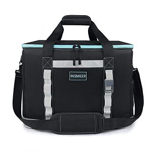 INSMEER Grand Sac Isotherme48L/55L, 65/80 Can Sac Glacière Étanche/Facile à Nettoyer avec Décapsuleur et Bandoulière Amovible, pour Plage, Pique-Nique, Shopping, Camping (INSMEER Direct EU, neuf)
