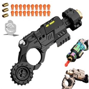 M&eacute;Tal Pistolet Jouet EDC, 20 Balles Molles Jouet Anti-Stress Plusieurs Modes De Jeu D&eacute;Marrable Soft Bullet Guns Toy avec Mini Disque en Acier, &agrave; Collectionner/Donner (Haoshuai Network, neuf)