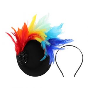 NIYANGLE Chapeau de Mariage pour Femme Coiffe de Banquet Accessoire de T&ecirc;te pour Tea Party Bandeau Bibi pour Femme Pince &agrave; Cheveux Bibi pour Tea Party (Telinei, neuf)