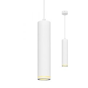 Suspension Luminaire R&eacute;tro Blanc 30cm, Lustre LED Moderne Simple, &Eacute;clairage de Plafond &agrave; C&acirc;ble R&eacute;glable, Luminaire Plafonnier avec Douille GU10 pour Cuisine Salon Chambre Restaurant Bar (sans ampoule) (URUI, neuf)