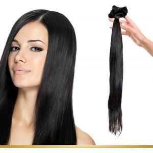 Extensions de cheveux à clipser, vrais cheveux humains, 27,4 pouces, 200 g, 8 pièces, extensions de cheveux humains à clipser, extensions de cheveux noirs, extensions de cheveux humains à clipser (hair studio veghel, neuf)