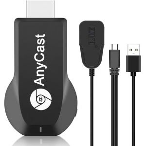 Adaptateur d'affichage sans fil, 4K 1080P HD-MI WiFi R&eacute;cepteur Dongle de mise en miroir d'&eacute;cran mobile pour iPhone Mac iOS Android vers TV Projecteur Support Miracast Airplay DLNA (NYSHJS-Store, neuf)