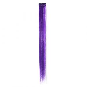Ruilogod Perruque droite &agrave; clipser pour queue de cheval - 44 cm - Violet (id:40 c21 12 fe3 636 (DWD-union, neuf)