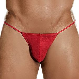 Strings pour Homme Sexy Sous-Vêtement Dentelle Erotique Lingerie Sissy Slip T-Back Tanga Thongs Slips Taille Basse (HUAOPYU, neuf)