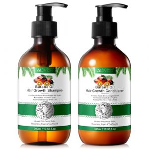 Batana Oil Ensemble shampoing et après-shampoing clarifiant pour cheveux clairsemés, shampoing et après-shampoing pour cheveux plus longs, plus épais et plus denses, sans danger pour les hommes et les (zhaxiaolongouzhouzhan, neuf)