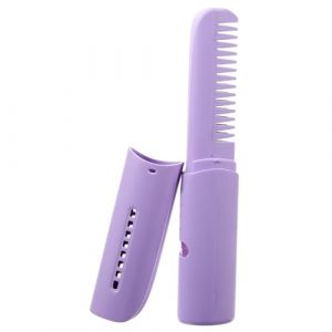 HONMEET Peigne Lisseur Sans Fil Rechargeable Usb Pour Cheveux, Format Compact De Voyage, Multifonction Lissant Et Massage Du Cuir Chevelu, Couleur Violet, Peigne Lisseur Portable Pratique (ATriss, neuf)