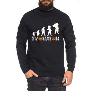 Tee Kiki Evolution Sweat-Shirt pour Homme Goku Dragon Master Son Ball Vegeta Turtle Roshi DB, Farbe2:Noir, Gr&ouml;&szlig;e2:XX-Large (TeeKiki, neuf)