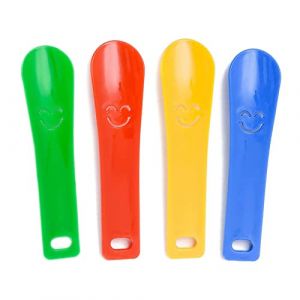 Ensemble chausse-pied enfant 4 pi&egrave;ces fabrication en plastique (vert bleu jaune rose) (ZJZH, neuf)