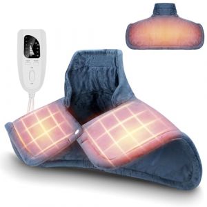 Anpress Coussin Chauffant Nuque, Coussin Chauffant pour le Cou et les &Eacute;paules, pour Soulager la Douleur Cou, &Eacute;paules et Dos, 6 Niveaux de Chaleur, Arr&ecirc;t Automatiques, Protection contre Surchauffe (Musly, neuf)