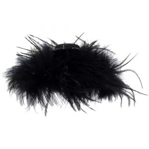 Pince &agrave; cheveux Avec Plumes D'autruche Noir | Clip &Agrave; Cheveux Avec Plumes | Clip &Agrave; Cheveux Avec Plumes D'autruche Artificielles | Pince &Agrave; Cheveux L&eacute;ger Et Longue Dur&eacute;e | Pince &Agrave; Cheveux (spellu, neuf)