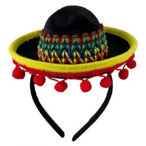 SUPVOX Chapeau Mexicain Bandeau Pour F&ecirc;te D&eacute;coration Coiffe De Costume Fournitures De F&ecirc;te Accessoire De Festival Fermoir De Cheveux Mexicain (ZEZHNLIN, neuf)