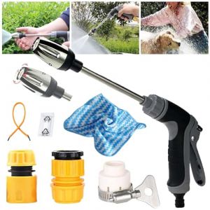 Nettoyeur Haute Pression Turbo pour Tuyau,Jet Nozzle 2-in-1 High Pressure Washer,tête Haute Pression Tuyau arrosage, Nettoyeur Haute Pression sur Tuyau d arrosage (1/Set) (CHENGCHANG, neuf)