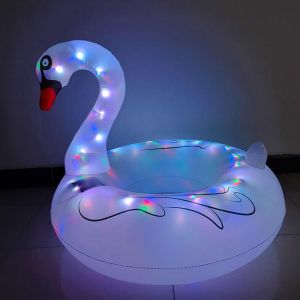 Flotteur solaire LED flamant rose pour adultes – Flotteur de piscine lumineux de nuit (plage/lac) (MCAFEE COLERAINE, neuf)