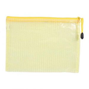 Cyrank Pochette &agrave; fermeture &eacute;clair en maille, 12 pi&egrave;ces dossiers de documents &agrave; fermeture &eacute;clair en plastique format lettre A5 sac &agrave; documents &agrave; fermeture &eacute;clair pochette &agrave; documents (Jaune) (Hurmerss, neuf)