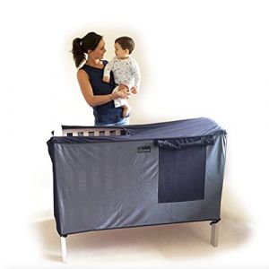 SnoozeShade pour Lits bébé | Ciel de lit occultant et Housse de Couchage pour Lits bébé (Qui acceptent Un Matelas de 140 cm x 70 cm) | Maille perméable à l'air | Chat et moustiquaire pour Lits bébé (SnoozeShade, neuf)