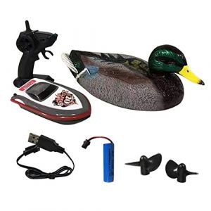 CIWEI V201 Canard RC Bateau RC 2,4 GHz Chasse Motion T&eacute;l&eacute;commande Canard Bateau &Eacute;tanche pour Piscine Bassin D&eacute;cor (pqek, neuf)