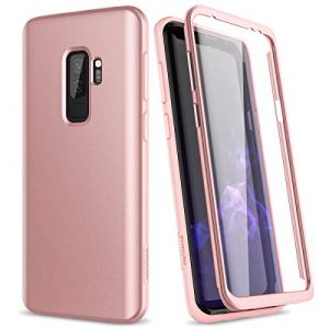 SURITCH Coque Samsung Galaxy S9 Plus Silicone 360 Degrés Rose Gold Bumper Souple Integrale Antichoc Etui Case De Protection Avant et Arrière Housse Samsung Galaxy S9 Plus Rose Gold (JOYRICH, neuf)