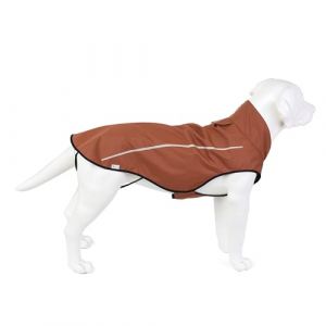 Mile High Life | Imperm&eacute;able pour Chien | V&ecirc;tements pour Animaux de Compagnie Ajustables et Waterproof | Veste de Pluie L&eacute;g&egrave;re avec Bande R&eacute;fl&eacute;chissante | Facile &agrave; Enfiler (Marron, XXS) (MileHighLifeEU, neuf)