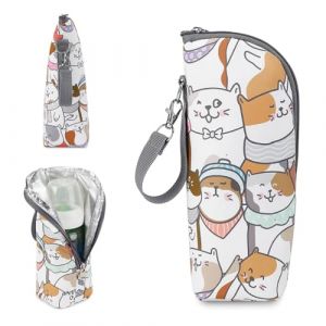 QOWIJEX 1 Pièce Sac Isotherme Biberon, Chauffe-Biberon pour Bébé, Biberon Portable Hangable,Porte-Biberon, Biberon Voyage Isolation Sac,pour Poussette,Voyage en Plein Air (liangyunuo, neuf)