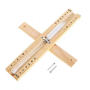 Gobesty Sablier pour sauna - 15 minutes - En bois - Accessoire de sauna - Minuteur - Sablier rotatif - R&eacute;sistant &agrave; la chaleur - Montage mural respectueux de l'environnement - Pour sauna (DeChu-EU, neuf)