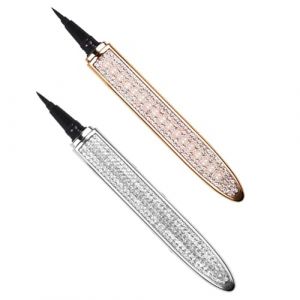 ULTECHNOVO Crayons Eyeliner Auto-Adh&eacute;sifs Waterproof 2 Pcs, Stylo Eye-Liner Paillettes Rose Dor&eacute;, S&eacute;chage Rapide, Maquillage Yeux R&eacute;sistant &agrave; la Transpiration, Accessoires Cosm&eacute;tiques pour (Chad Bi, neuf)