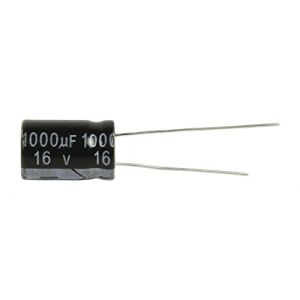 LOT DE 5 CONDENSATEURS ELECTROLYTIQUES / CHIMIQUES 1000µF uF 16V (Chez_Charly, neuf)