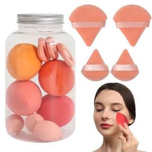 14 Éponge De Maquillage - Éponge Fond De Teint Éponge Maquillage, Maquillage Éponge À Fond De Teint Blender, Set Kit Éponge De Maquillage, Blender Set Avec Boîte De Rangement (jingas, neuf)