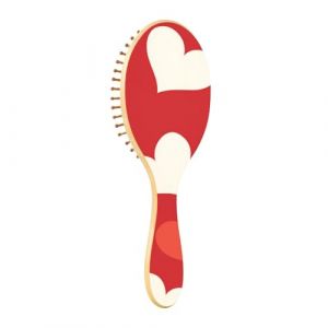 Brosse à cheveux en bois Happy Valentine's Day Love Heart Red Wood Paddle Brush For Hair Wooden Hair Brushes For Women Brush For Natural Hair (GuiMinG, neuf)